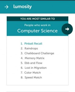 امتیاز های من در Lumosity